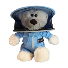 Méhész plüssmackó - kék