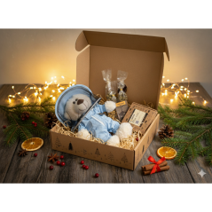 Karácsonyi Díszdoboz Méhész Mackóval