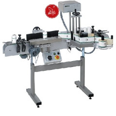 Labelling machine w/1 dispenser for round jars